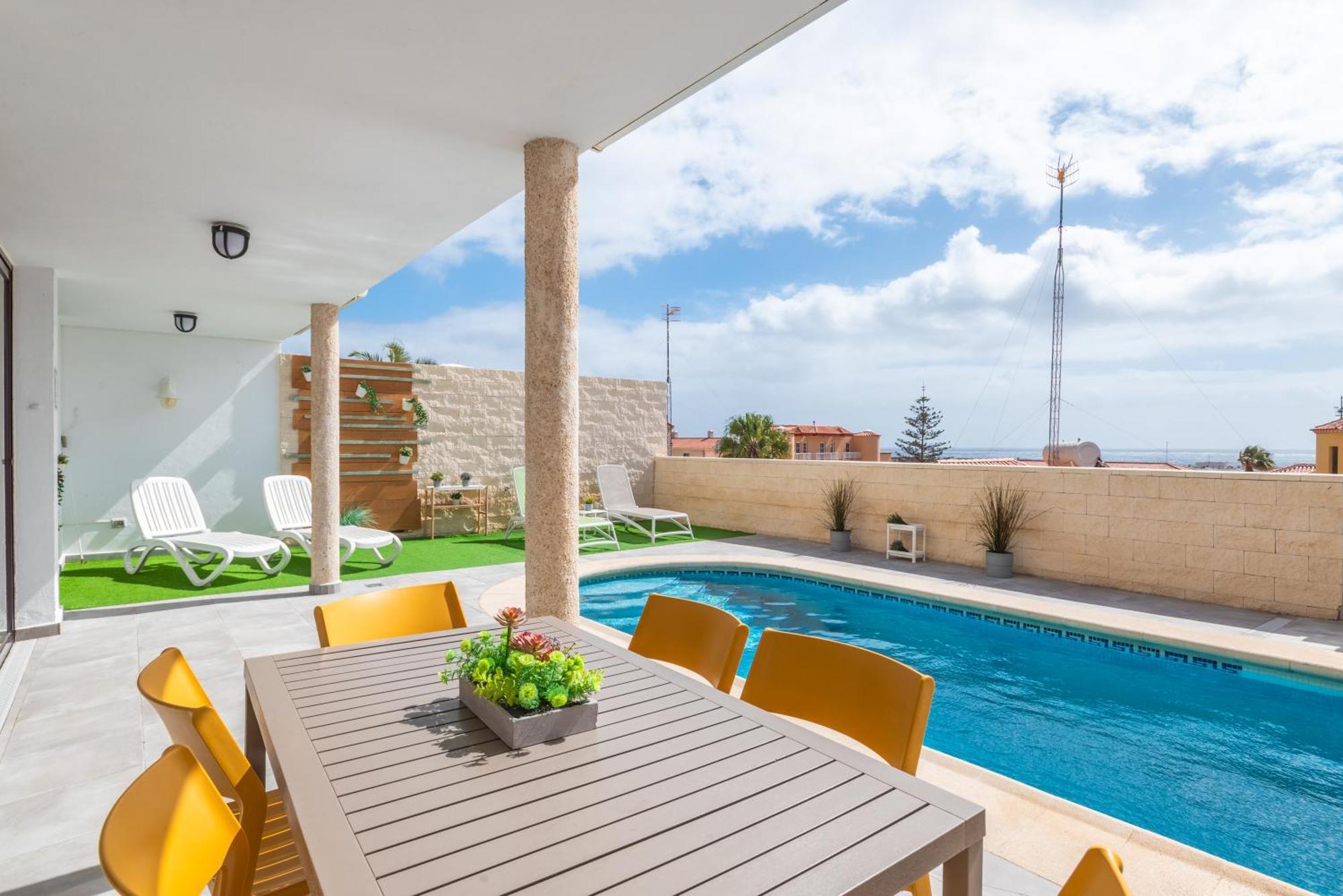 Casa Los Tejales With Climatized Private Pool El Médano Zewnętrze zdjęcie